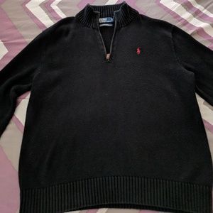 Men's Ralph Lauren Polo half zip black sweater